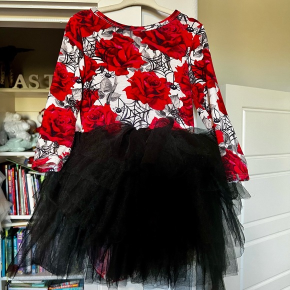 Bums and Roses Bamboo Halloween Floral Girls Tutu Dress 2T - Picture 2 of 7